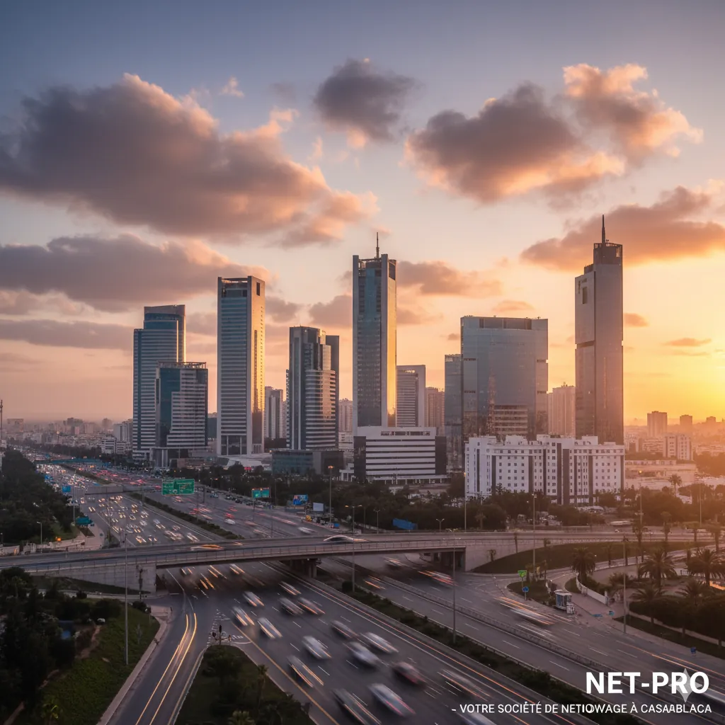 Skyline de Casablanca — NET-PRO, société de nettoyage à Casablanca